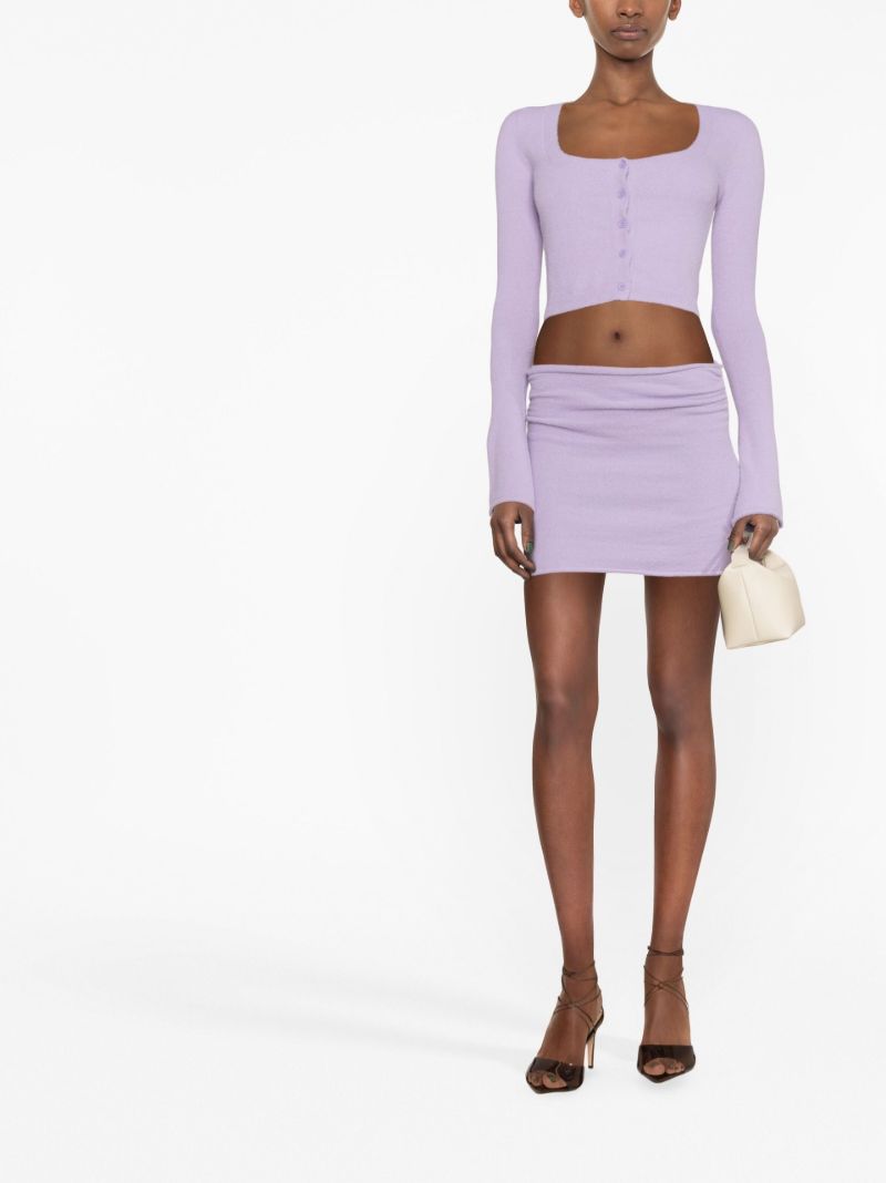Purple Sweet Knit Mini Skirt