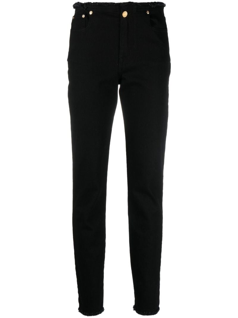 Black Frayed Skinny Jeans