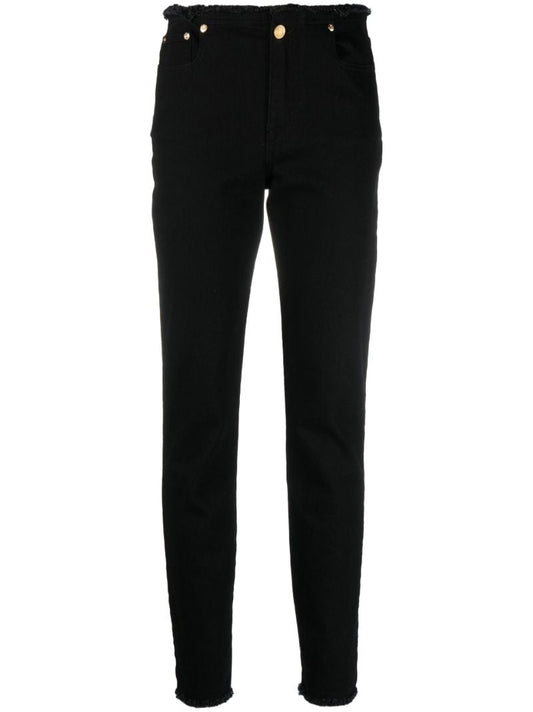Black Frayed Skinny Jeans