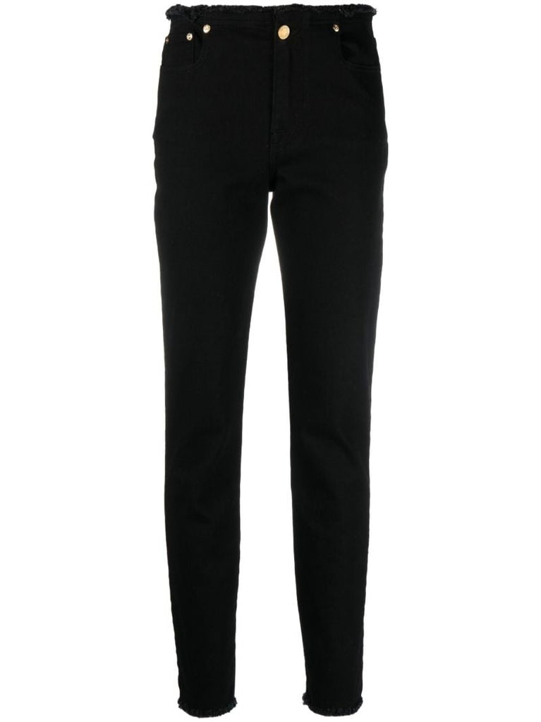 Black Frayed Skinny Jeans