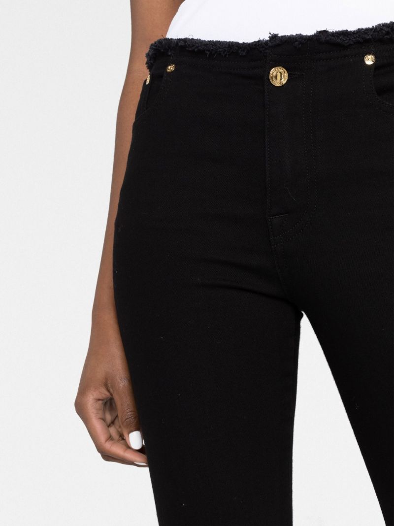 Black Frayed Skinny Jeans