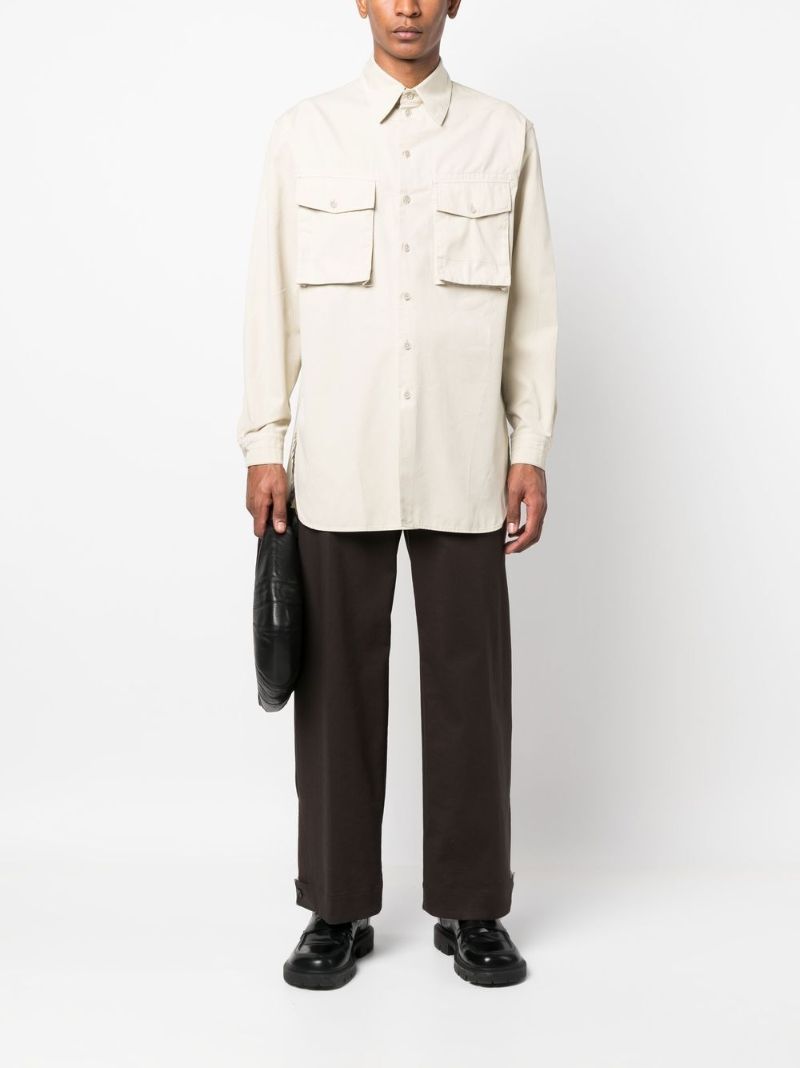 Neutral Patch Pocket Cotton Shirt