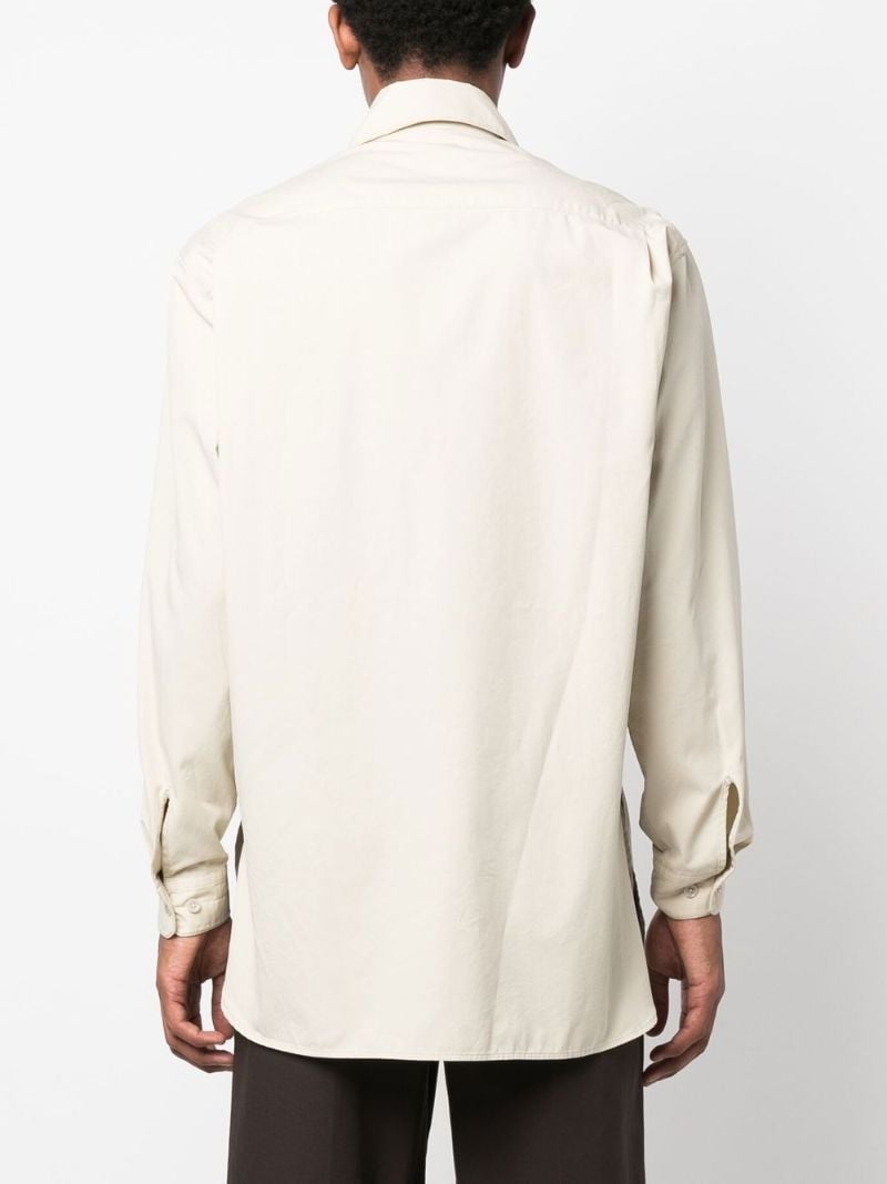 Neutral Patch Pocket Cotton Shirt