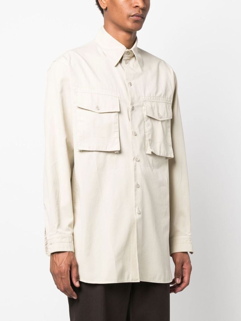 Neutral Patch Pocket Cotton Shirt