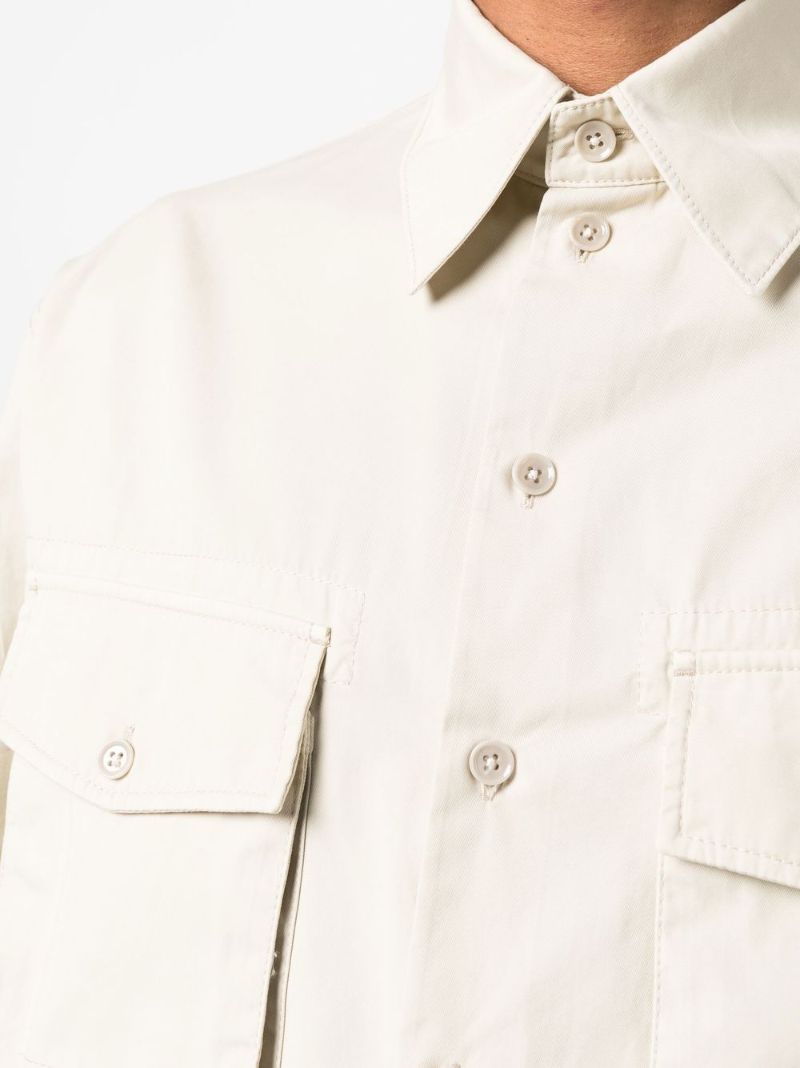 Neutral Patch Pocket Cotton Shirt