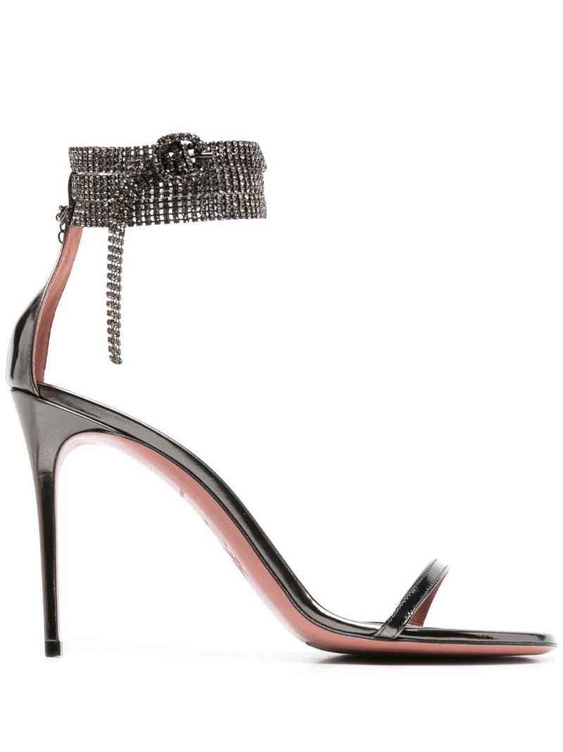Black Giorgia 105 Crystal-embellished Sandals