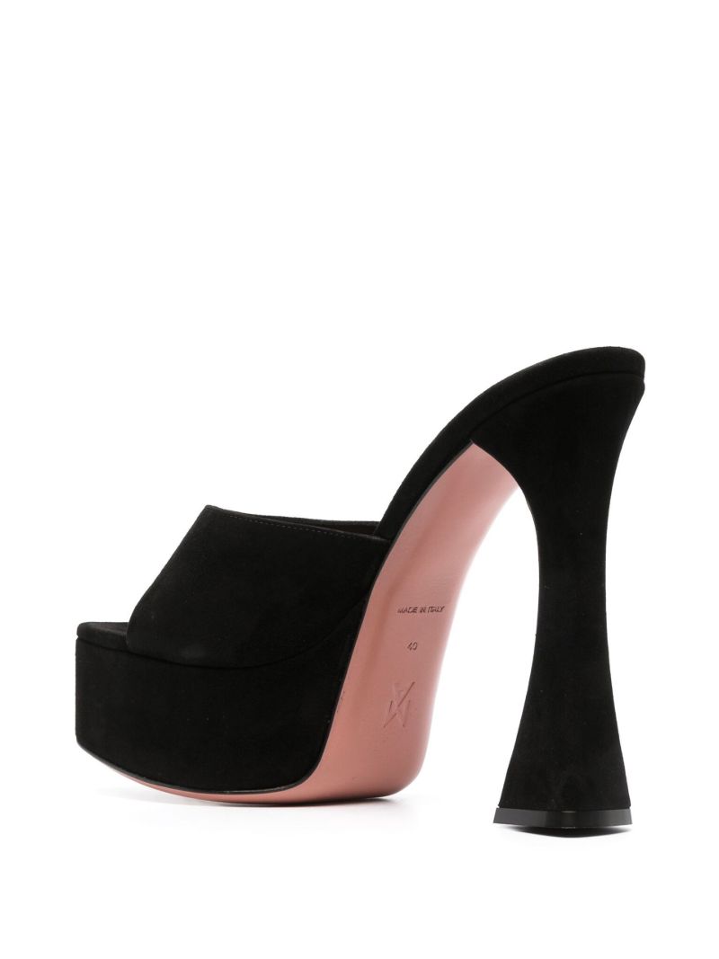 Black Dalida 140 Platform Mules