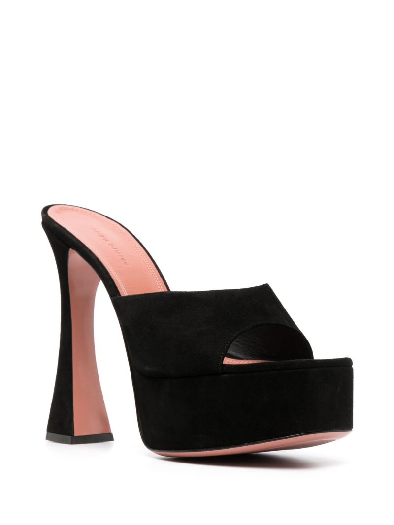 Black Dalida 140 Platform Mules