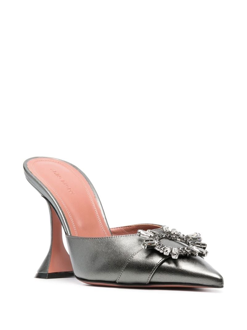 Grey Begum 95 Leather Mules