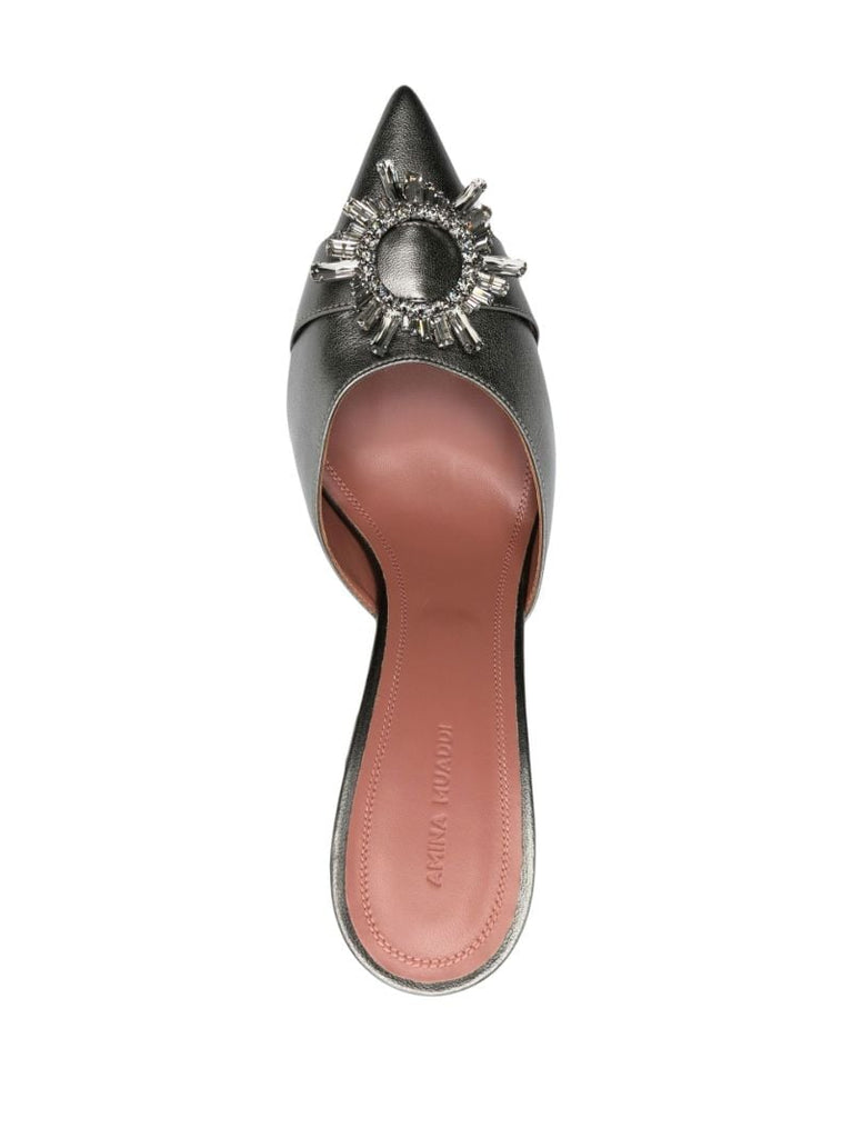 Grey Begum 95 Leather Mules