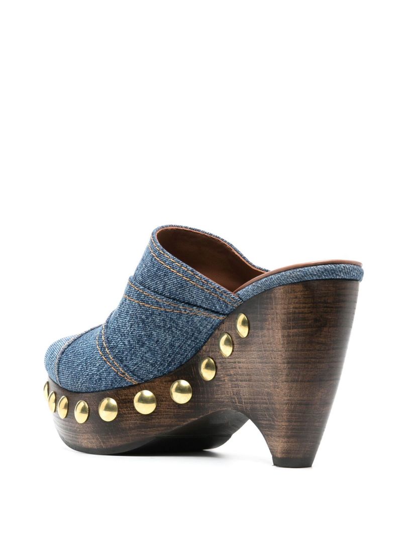 Blue Le Sabot 120 Denim Mules