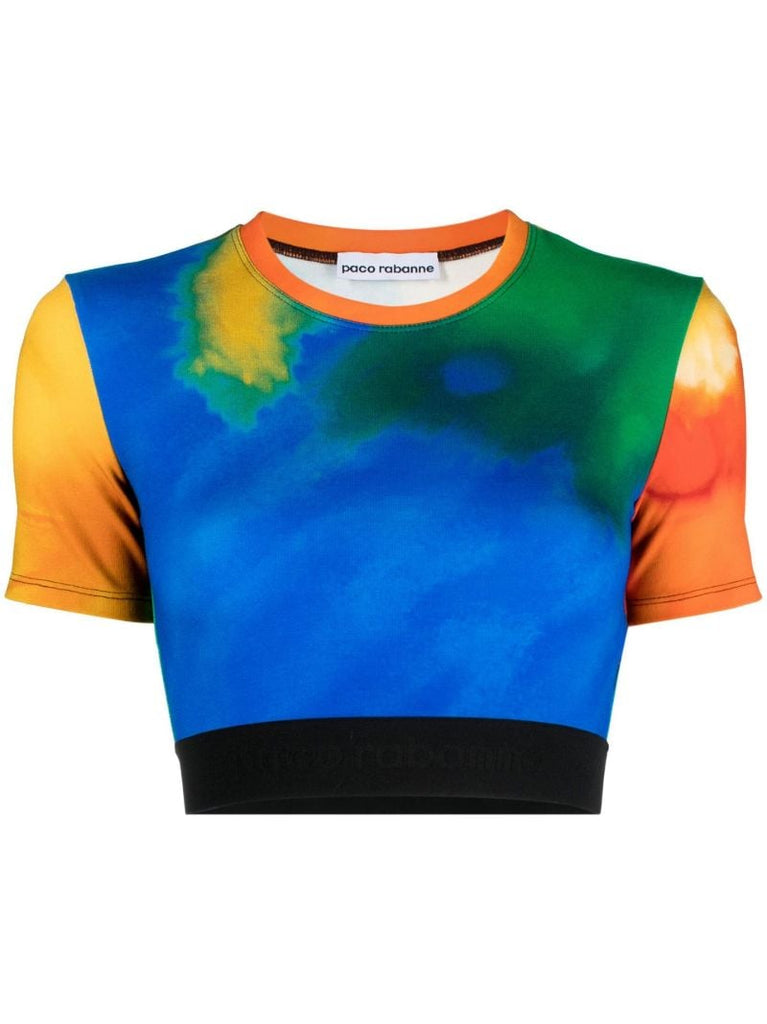 Blue Bodyline Crop T-shirt