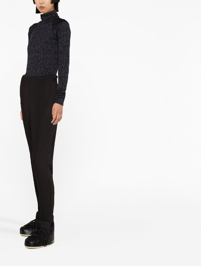 Black Leopard Base Layer Ski Top