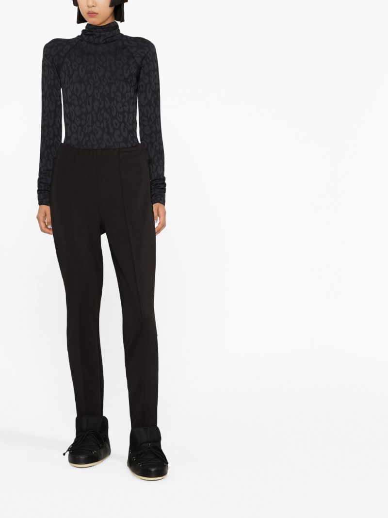 Black Leopard Base Layer Ski Top