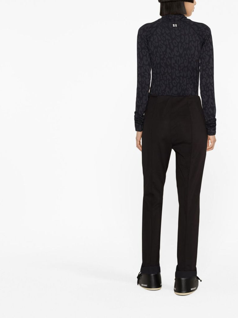 Black Leopard Base Layer Ski Top