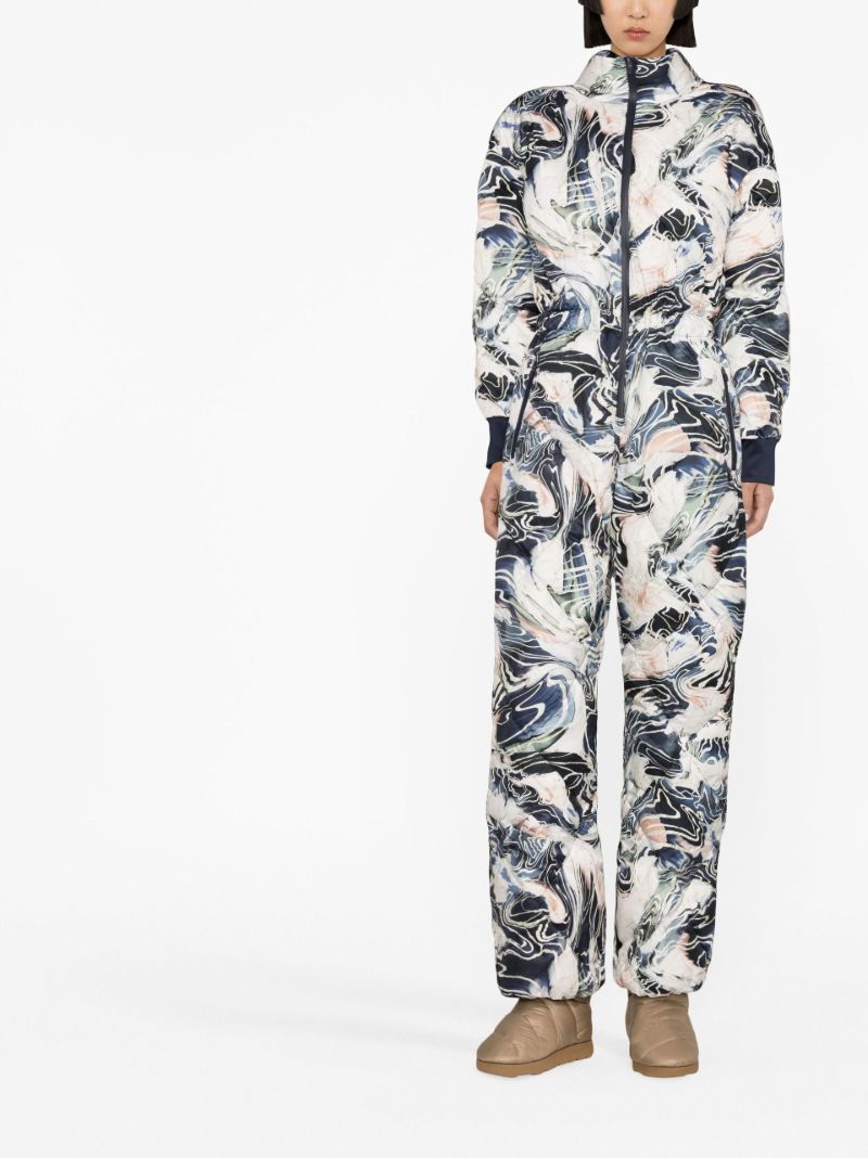 Blue Aspen Glacier Print Ski Suit