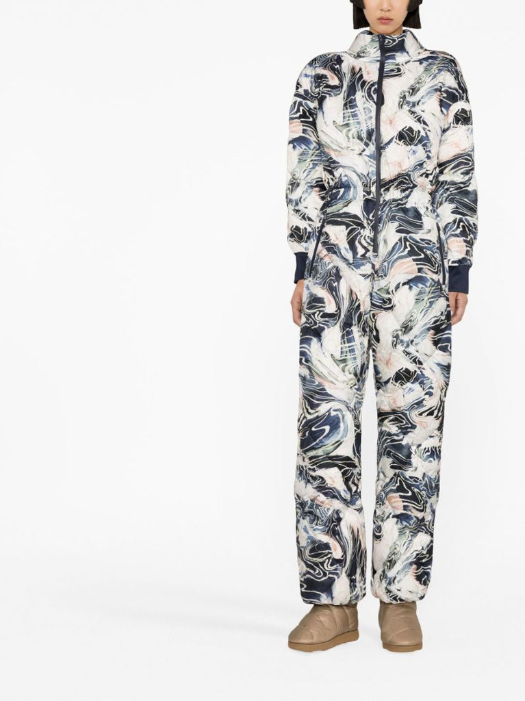 Blue Aspen Glacier Print Ski Suit