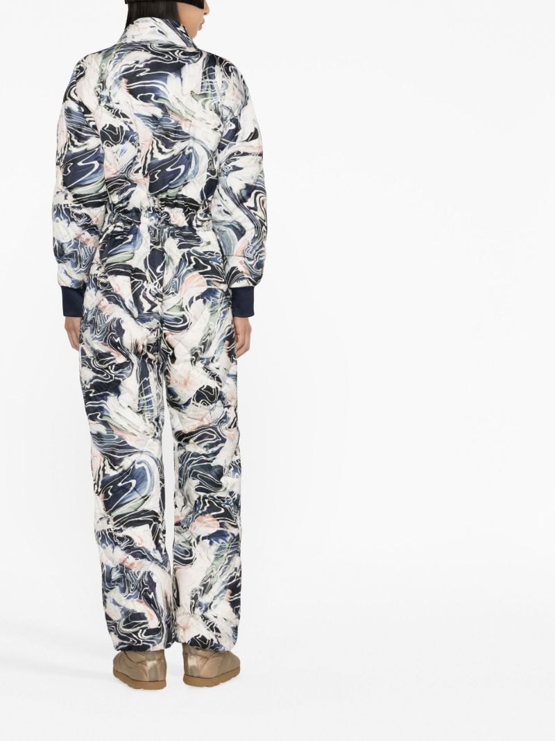 Blue Aspen Glacier Print Ski Suit