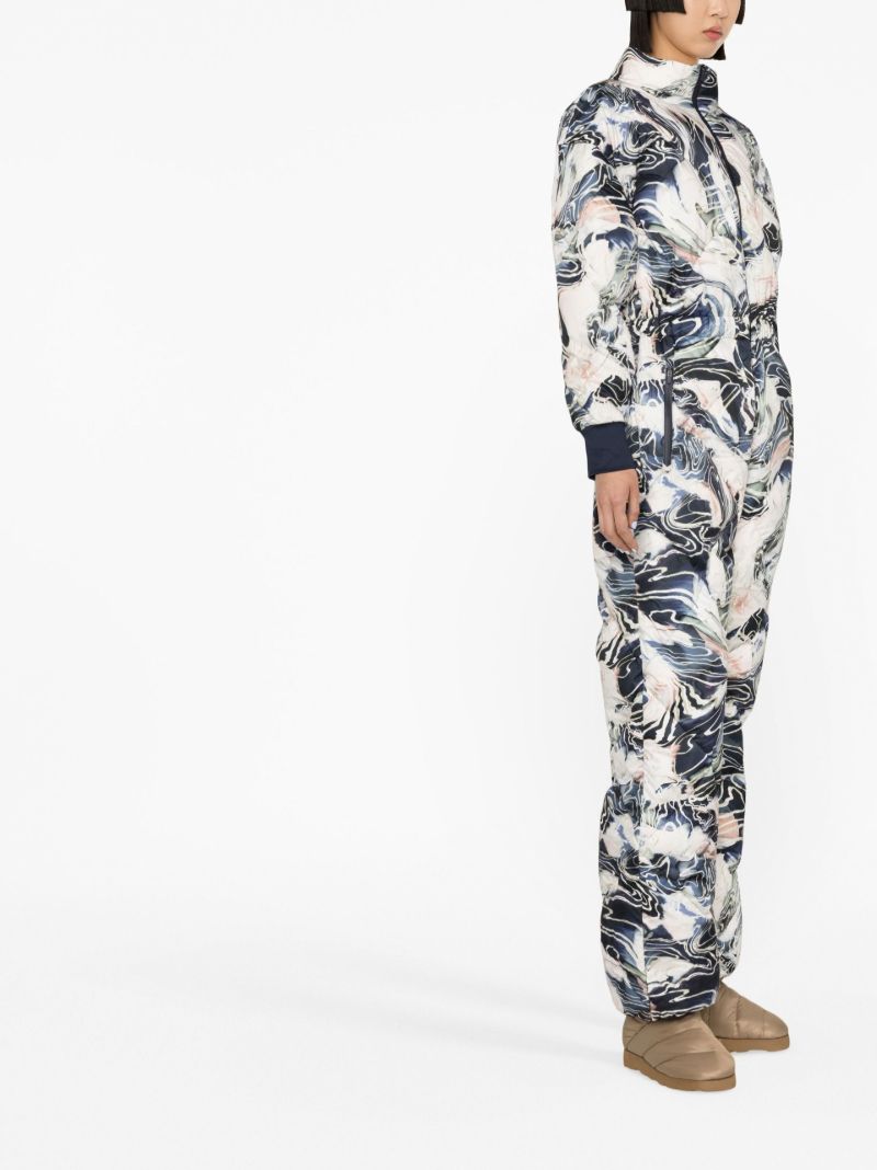 Blue Aspen Glacier Print Ski Suit