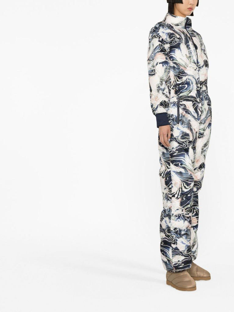 Blue Aspen Glacier Print Ski Suit