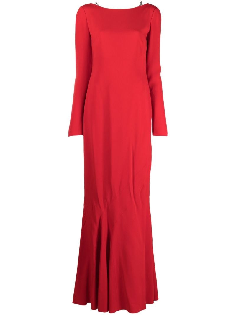 Red Chain-link Detail Dress