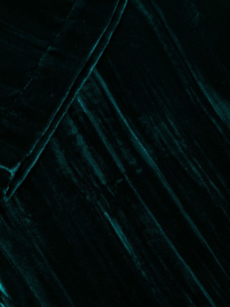 Green Crushed Velvet Trousers
