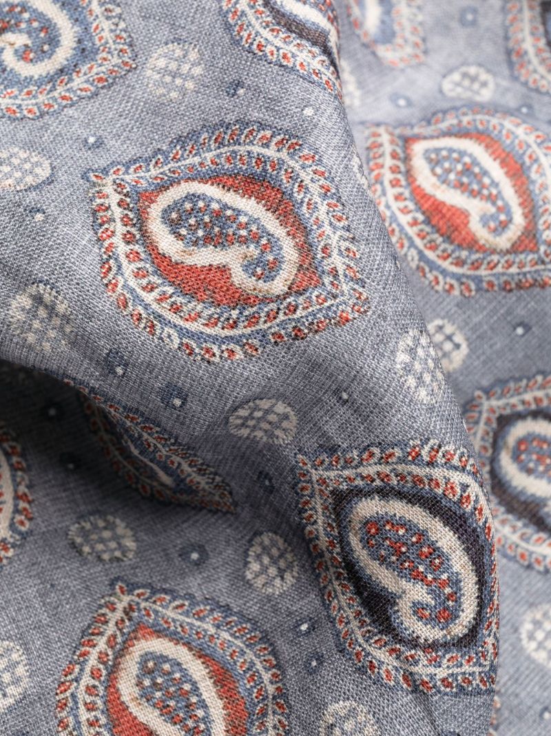 Blue Vitali Paisley-print Midi Dress