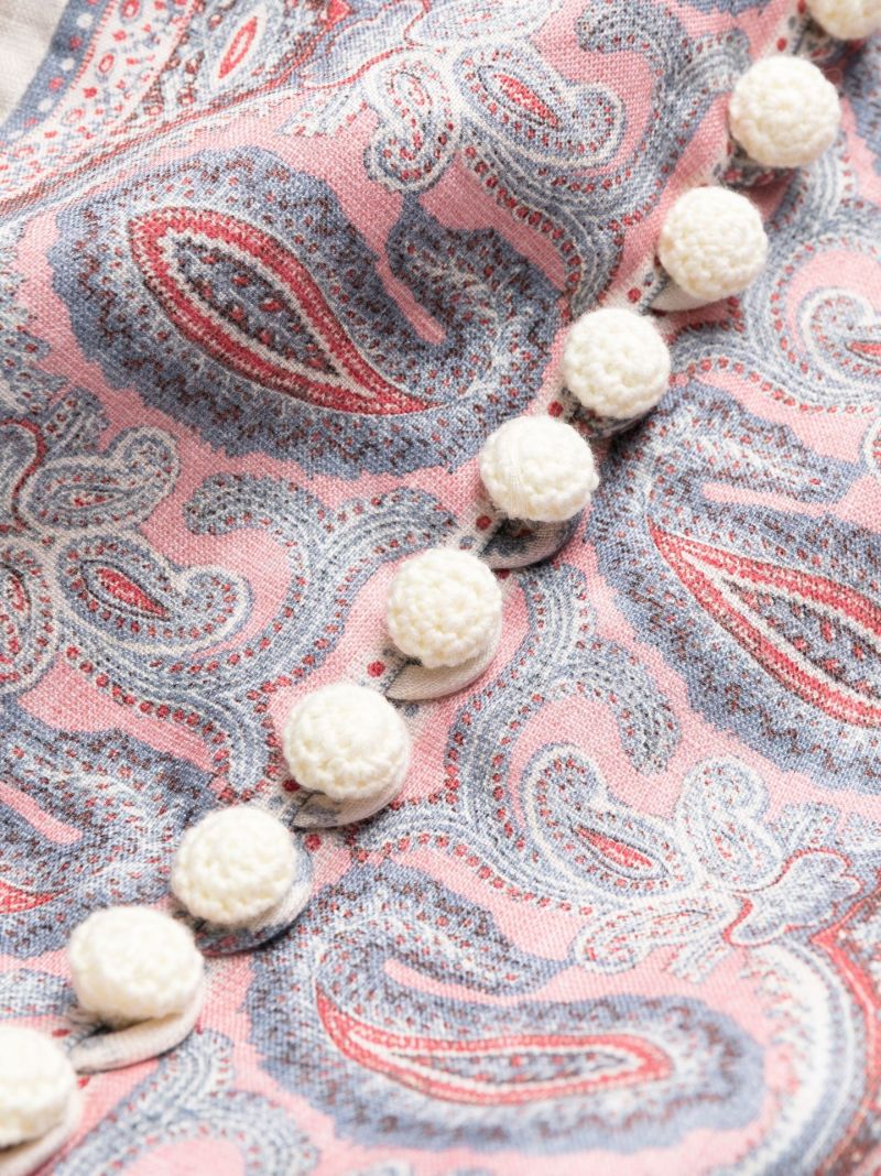 White Vitali Paisley Print Mini Dress