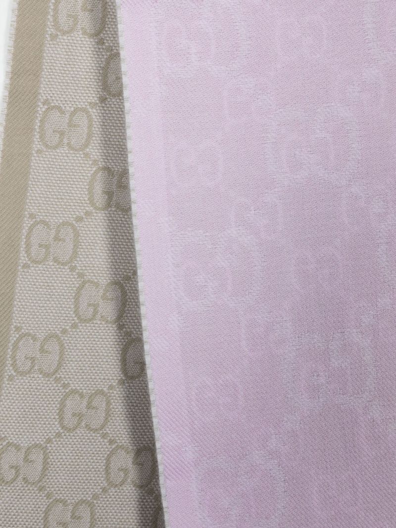 Purple Gg Wool Scarf
