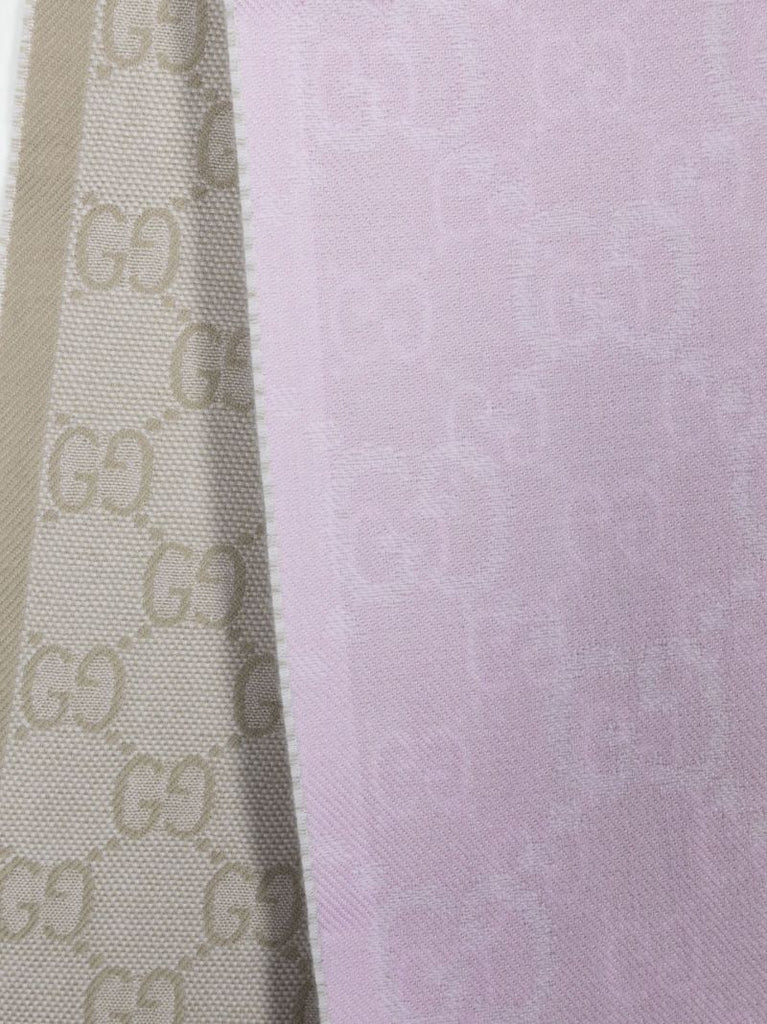Purple Gg Wool Scarf