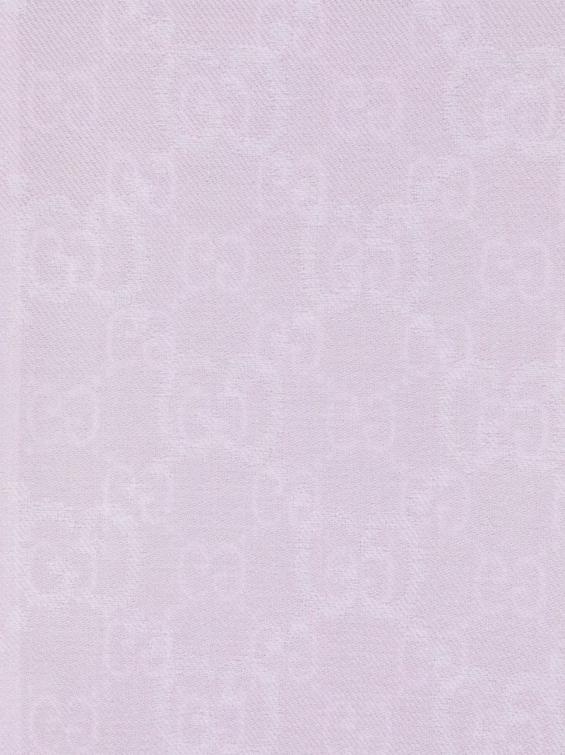 Purple Gg Wool Scarf