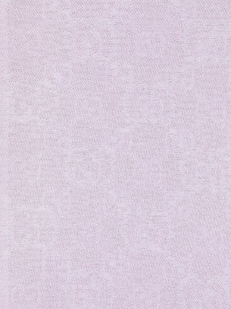 Purple Gg Wool Scarf
