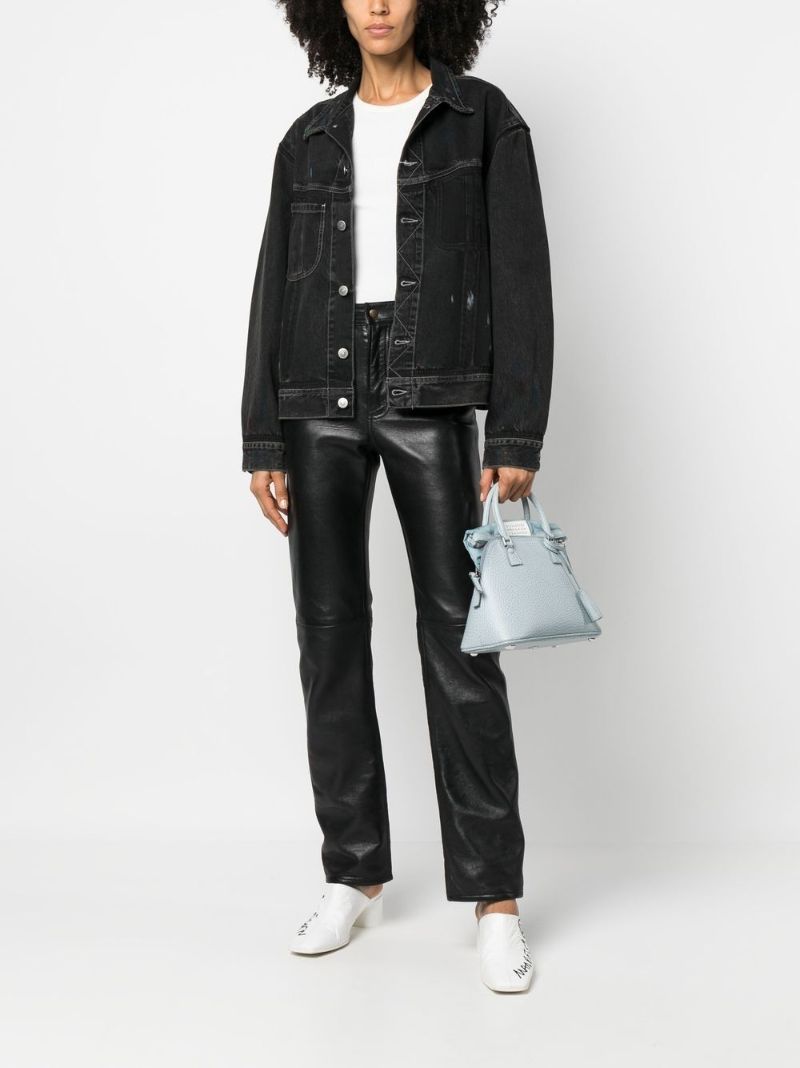 Black Paint Denim Jacket