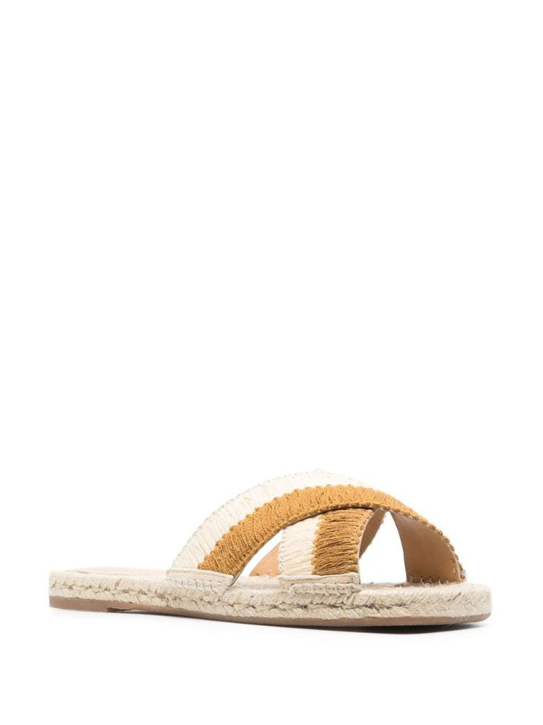 Neutral Priscila Flat Raffia Espadrilles