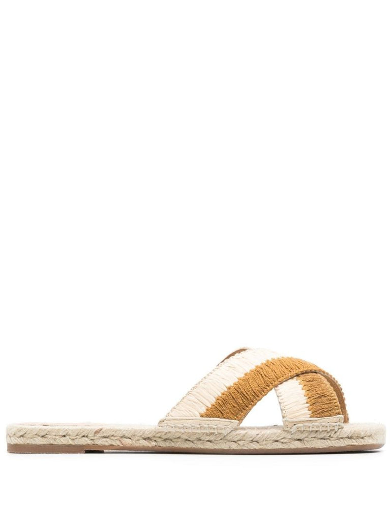 Neutral Priscila Flat Raffia Espadrilles