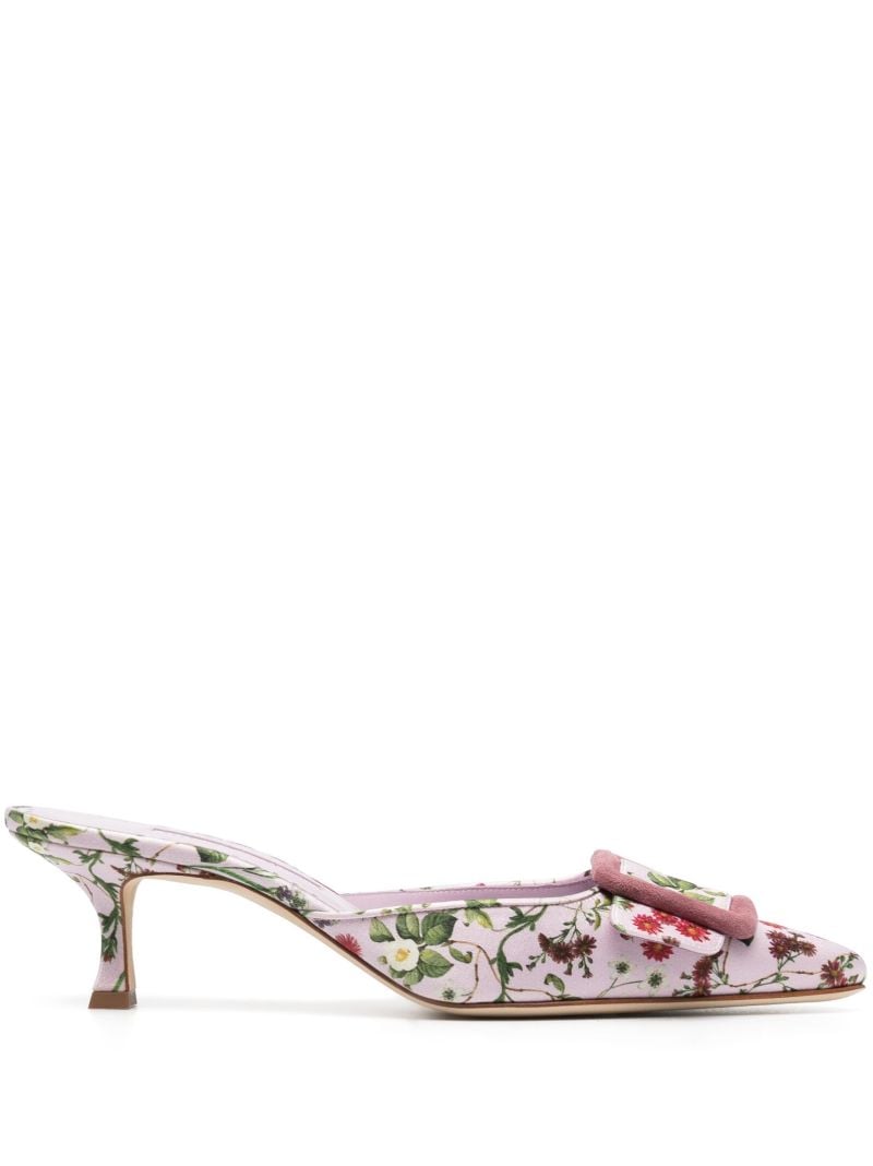 Pink Maysalebi 50 Floral Print Mules