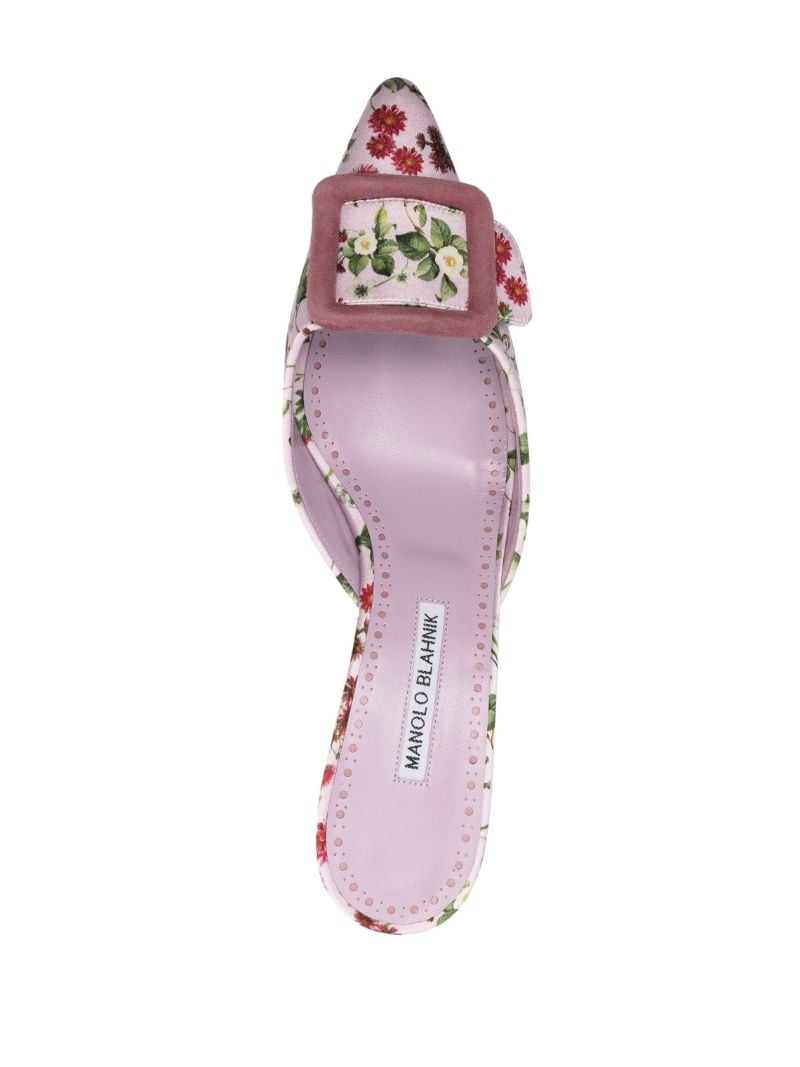 Pink Maysalebi 50 Floral Print Mules