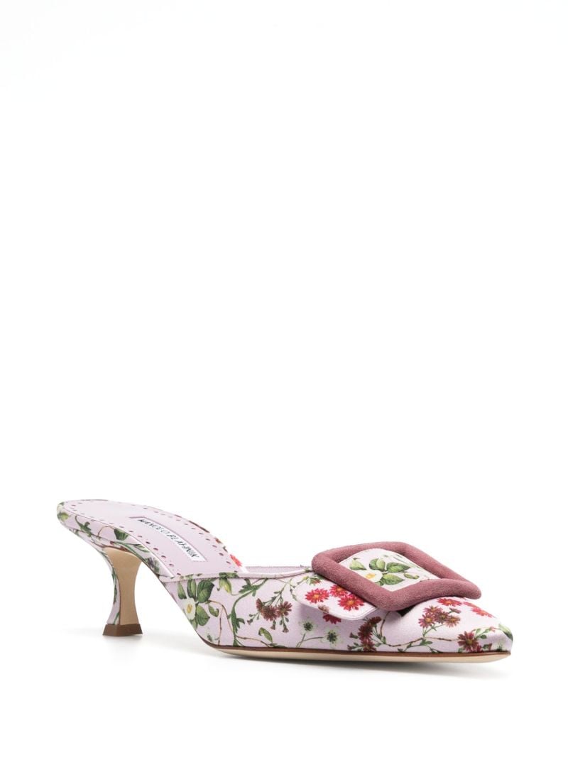 Pink Maysalebi 50 Floral Print Mules
