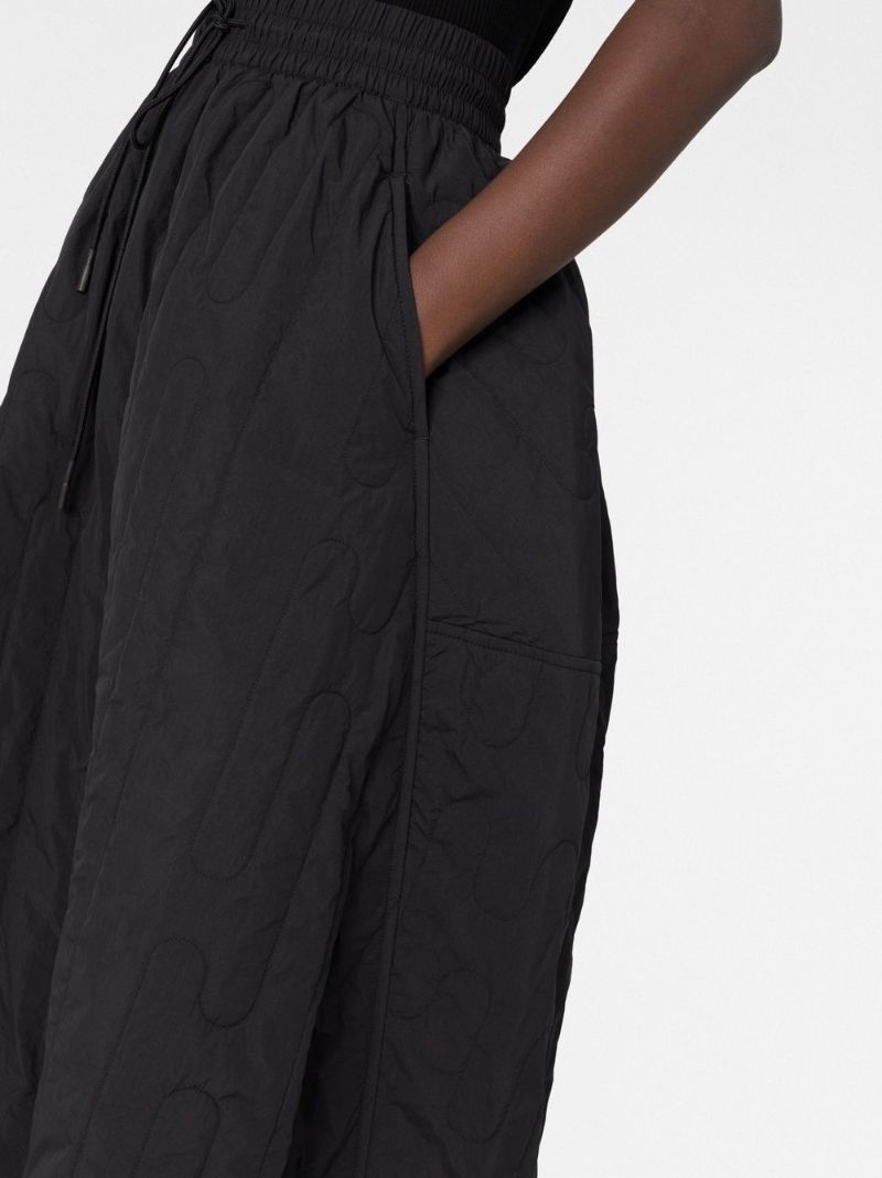Black Quilted Midi Skirt