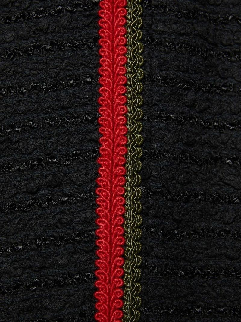 Black Side-stripe Tweed Trousers