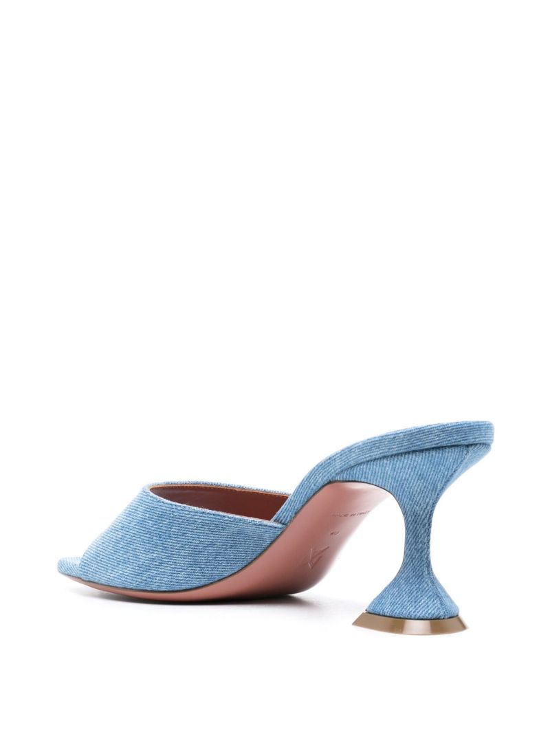 Blue Lupita 70 Denim Mules