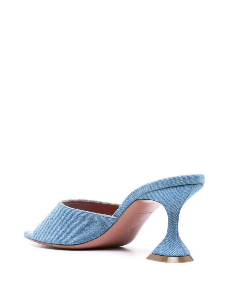 Blue Lupita 70 Denim Mules