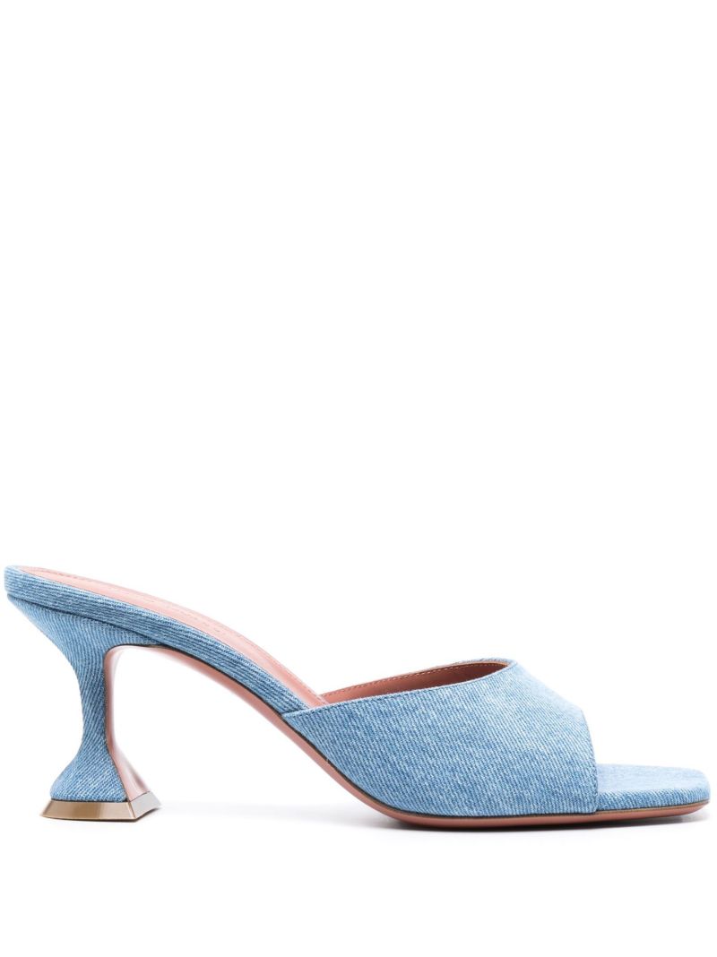 Blue Lupita 70 Denim Mules