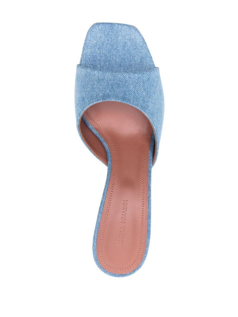 Blue Lupita 70 Denim Mules