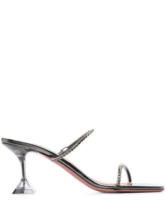 Grey Gilda Glass 70 Crystal Mules