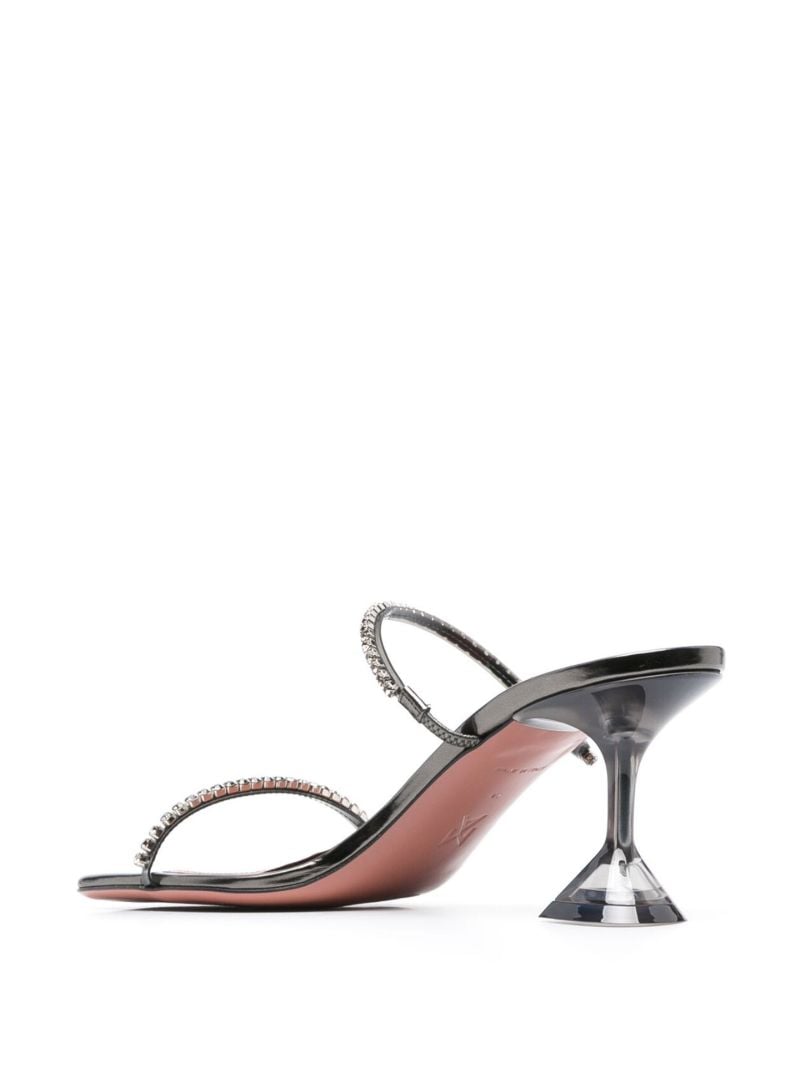 Grey Gilda Glass 70 Crystal Mules