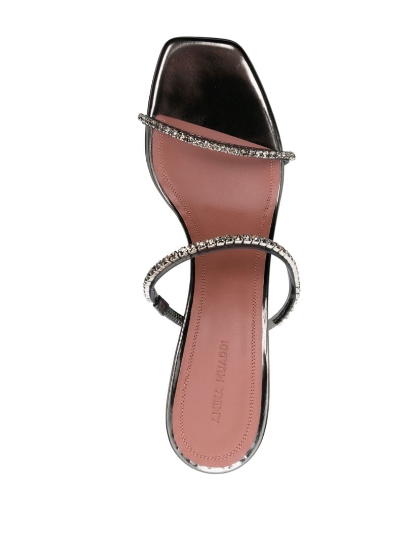 Grey Gilda Glass 70 Crystal Mules