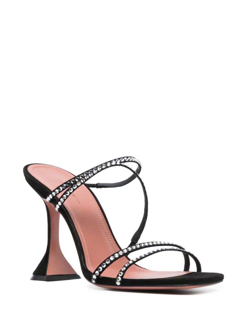 Black Naima 95 Crystal Sandals