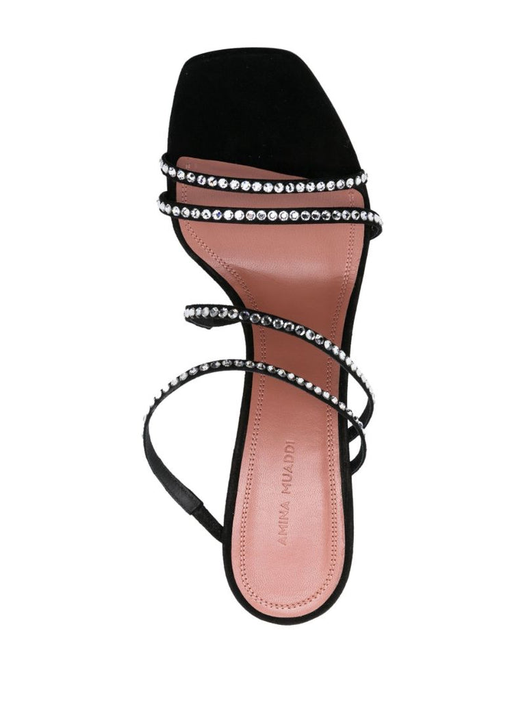 Black Naima 95 Crystal Sandals