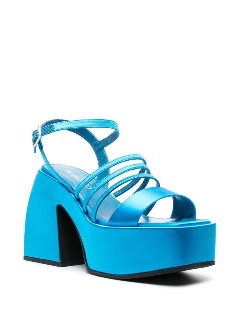 Blue Bulla Chibi 125 Satin Platform Sandals
